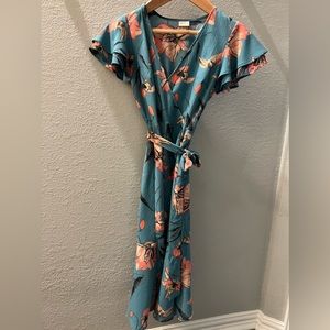 NWOT A New Day floral wrap dress size XS